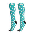 Hen Floral Compression Socks for Women Men - color: Cute Goose Dots