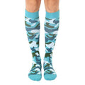 Living Royal Compression Socks - Graduated Compression 15-20mmHg, Padded Cushion Bottom Fun Socks, Moisture-Wicking - color: Camo