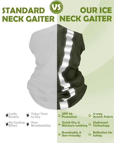 SATINIOR 8 Pack Reflective Neck Gaiters UV Protection Cooling Face Masks - color: Neutral Colors