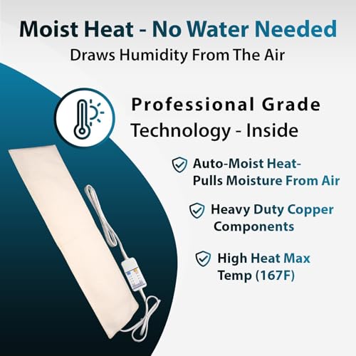 Professional Grade Heating Pad with Automatic Moist Heat by Thermotech, High-Heat Heating pad for Deep Penetrating Heat - 2nd Gen Version (Extra Large King Digital - 26" by 14") (Pack of 3) - size: Extra Large King 2nd Gen - 26" by 14" (Pack of 3)
