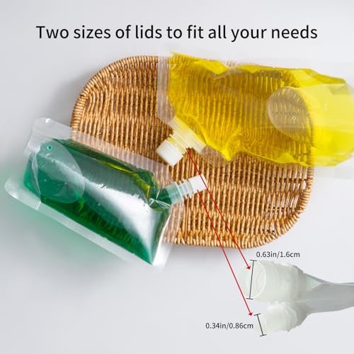 Plastic Flasks, Reusable Juice Bags, Leak-Proof, BPA-Free for Travel, Outdoor Sports, Concerts, Events(8OZx6-16OZx6-32OZx4) - color: 16 Pcs【8OZx6-16OZx6-32OZx4】