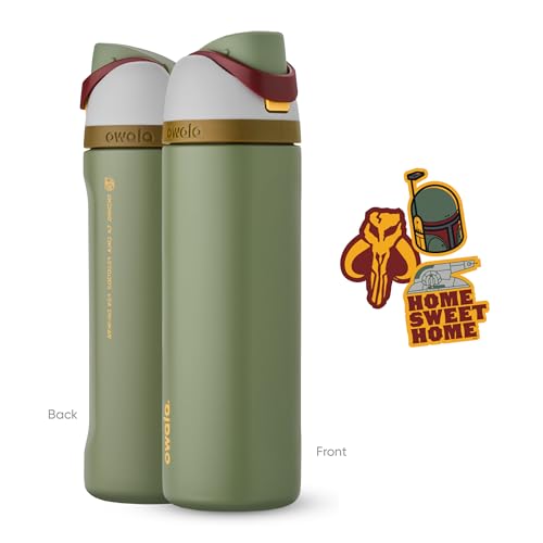 Owala Star Wars FreeSip Stainless Steel Water Bottle 24 oz Boba Fett - color: Boba Fett, size: 24 Ounces