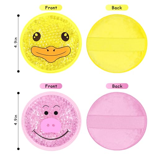 Ice Packs for Injuries Reusable 2 Packs Cold or Warm Compress - style: Pig + Duck