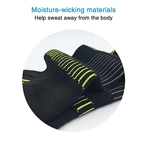 BERING Women's Athletic Running Cushioned Ankle Socks (6 Pairs) - color: Black/Grey, size: 6-9