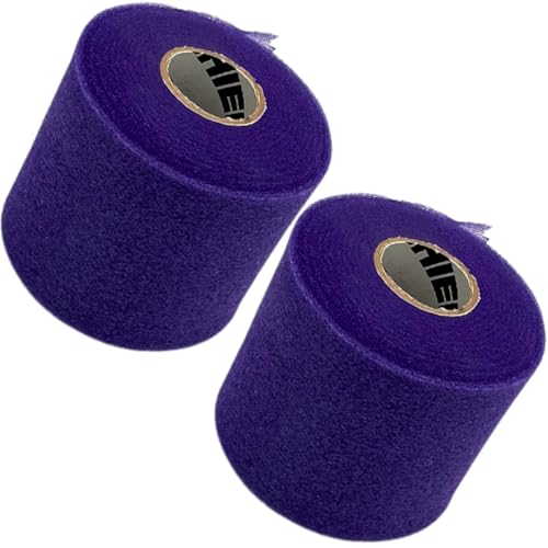 Shield Athletic Underwrap | 2 Roll Pack of PreWrap, Hair Tie, Headband, USA Made, Pre-Wrap Athletic Tape, 2.75" X 30 SYards, Foam Barrier, Flexible, Breathable - color: Purple