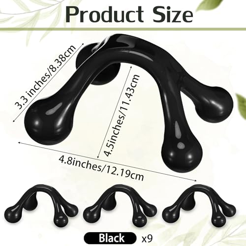 TrelaCo 50 Pack Four Point Massage Tools Palm Shaped Handheld,Black - color: Black