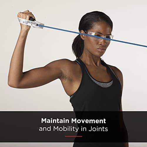 THERABAND Resistance Tubes, Professional Latex Elastic Tubing with Hard Handles, Exercise, Physical Therapy, Lower Pilates, At-Home Workouts, & Rehab, 48 Inch, Blue, Extra Heavy, Intermediate - color: Blue - Extra Heavy