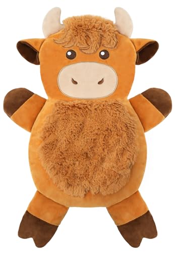 Microwave Heating Pad for Pain Relief, 16" x 11" Microwavable Heating Pads for Cramps, Back Pain, Neck Shoulder, Muscles, Knee, Joints, Natural Heat Pack Moist Heat, Highland Cow with Round Eyes - size: Highland Cow-3