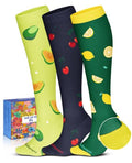 Cute Compression Socks for Women - color: Fruits, size: Small-Medium