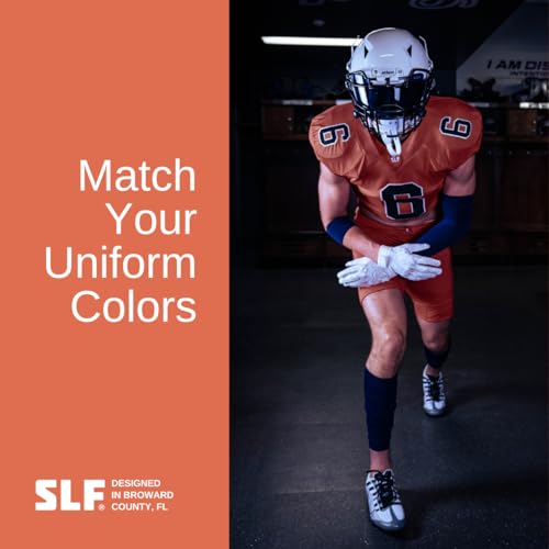 SLEEFS Football Leg Sleeves for Turf Burn and Skin Irritation Protection - color: Navy, size: Kids