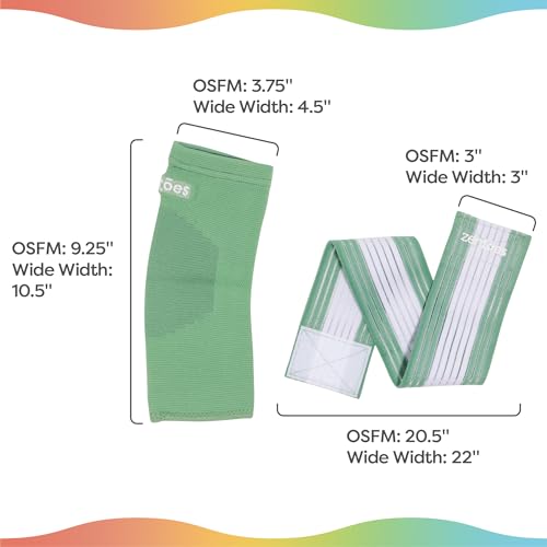 ZenToes Ankle Support Brace, Adjustable Stabilizer Wrap (One Size) - color: Green, size: One Size
