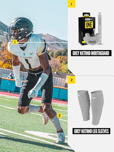 Nxtrnd Football Leg Sleeves, Calf Sleeves for Men & Boys, Sold as a Pair - color: Light Grey, size: One Size
