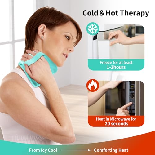 Gel Ice Pack for Injuries Reusable Soft Freezer Ice Bag with Strap- 1 Pack - color: Mint Green-1 Pack