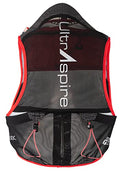 UltrAspire Big Bronco Lightweight Running Race Vest - 12L Total Volume & 2L Water Reservoir Capacity - color: Pitch Black/Red, size: Medium (38"-43")