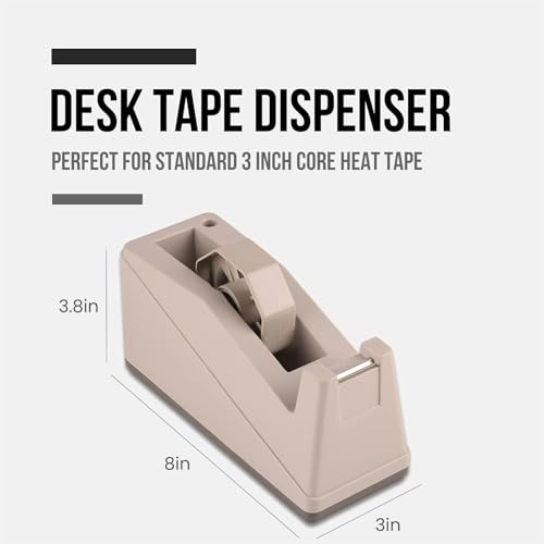 Lichamp Desk Tape Dispenser 3in Core for Masking/Painters Tapes Gray