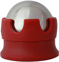 Cestari Massage Roller Ball: Stainless Steel Gel Ball, Heat + Ice Therapy - color: Red 55mm