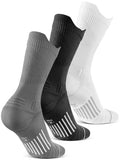 Coolmax Performance 20-30 mmhg Graduated Compression Running Crew Socks - color: White,black,grey, size: Large