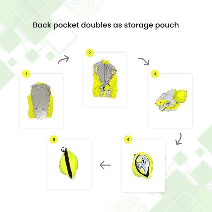 ReflecToes Reflective Running Vest, Hi Vis Cycling Vest, Motorcycle Gilet - size: Medium, style: Lightweight