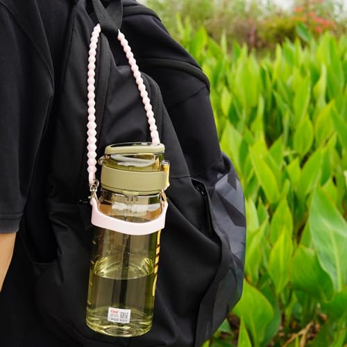 Water Bottle Handle for Stanley Cup - Soft, Durable Silicone Sling with Adjustable Strap, Fits Most 8-40oz Bottles, Ideal Stanley Cup Accessory - color: Pink