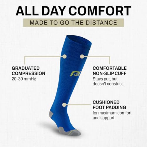 PRO Compression Marathon Socks - color: Royal Blue, size: Large-X-Large