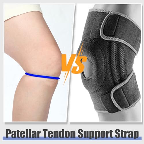 Foilswirl Patella Knee Band Basketball Knee Strap,4,Black and Royal Blue,M - color: Black and Royal Blue, size: M