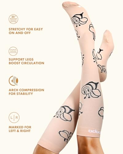 Cute Compression Socks for Women - color: Nature Design, size: Small-Medium