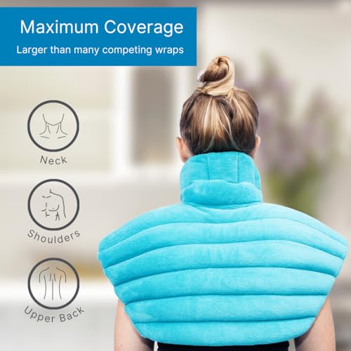 NatraCure Microwave Heating Pad for Neck, Shoulders and Back - Heated Wrap & Microwavable Warmer Moist Heating Pad with SmartBead Technology - Physical Therapy FSA, HSA, Spa Gifts - 1PK - size: Neck & Shoulders