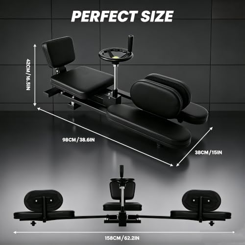 Adjustable Leg Split Machine for Hamstring & Hip Flexor, Stretching Tools for Dance and Gymnastics, Inner Thigh Trainer with Steel Frame, Black