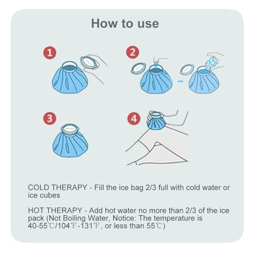 Ice Bags for Injuries, Thickened Ice Packs for Injuries Reusable, Hot & Cold Therapy for Pain Relief, Sports Injuries, No-Leak Cold Packs 6" - size: Single (6")
