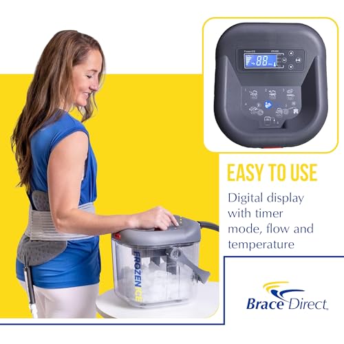 Brace Direct FrozenIce Cold Therapy Machine with Universal Pad – Circulating Water System for Knee, Shoulder, Hip, Ankle, Back – Cryotherapy for Post Surgery, Pain, Swelling