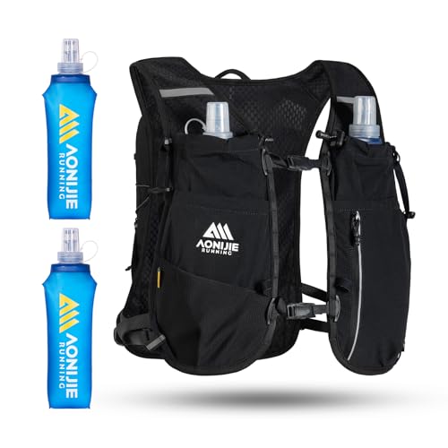 AONIJIE 12L Running Hydration Vest for Men Women 2 Pcs 500ml Soft Flask