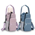 2 Pack Water Bottle Holder Bag with Strap for 30-40 Oz Bottles - color: blue and purple