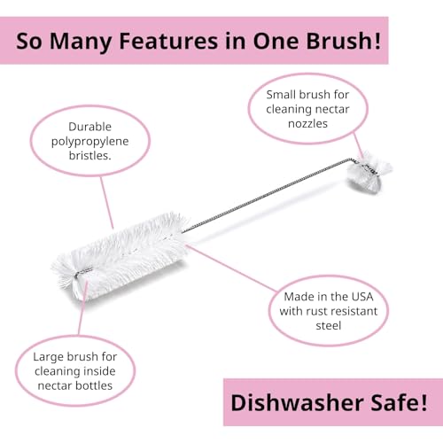 FryOilSaver Co. B129C Hummingbird Feeder Cleaning Brush, 14in