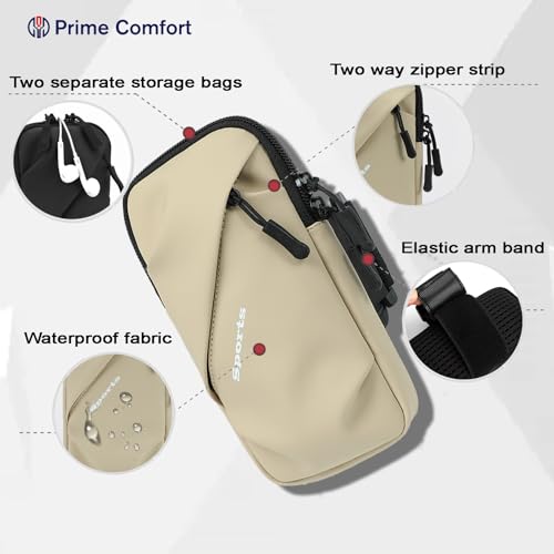 Cell Phone Armbands Running Phone Holder Armband, Phone Holder for Walking, Shoulder Holster Phone Purse Crossbody Bag Phone Pouch (Khaki) - color: Khaki