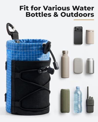 HowFly Backpack Water Bottle Holder for Backpack Straps Bottle Holder Pouch - color: Blue
