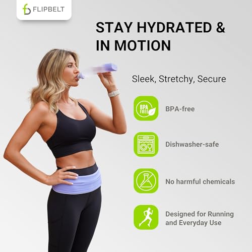 FlipBelt Portable Lightweight Running Water Bottle - color: Periwinkle, size: 11 Ounces