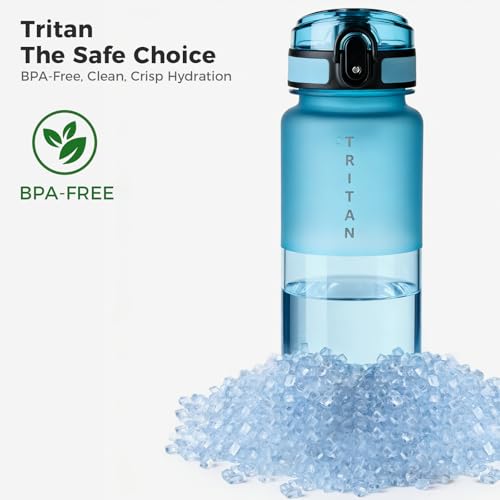 32oz Clear Tritan Water Bottle with Chug Lid - color: Dark Teal