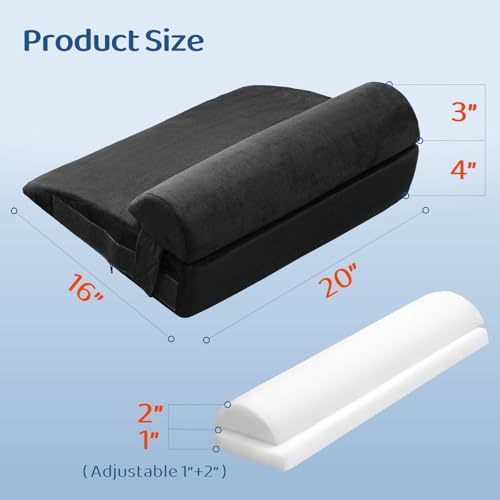 Recliner Foot Rest Cushion with Removable Semi-Cylinder
