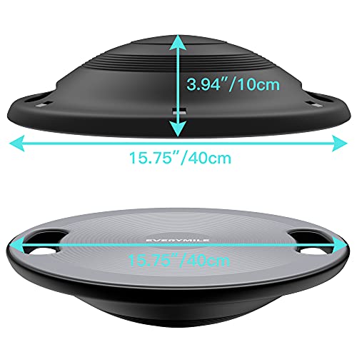 Wobble Exercise Balance Board, No-Skid Surface - color: Classic Gray