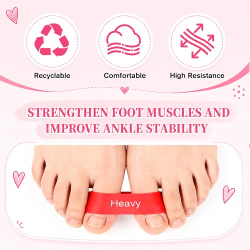 JJUNW 5Pcs Toe Resistance Bands, Toe Stretcher Strengthener Band for Bunion - color: colorful