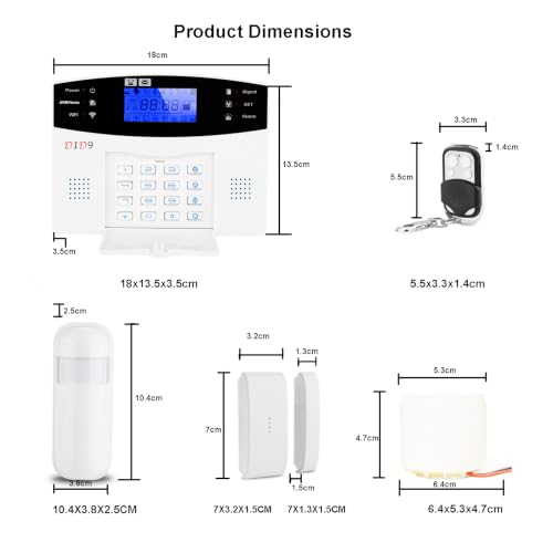 24pcs Home Burglar Alarm System Wireless DIY, 4G GSM WiFi, No Monthly Fee,Home Security with App Alert