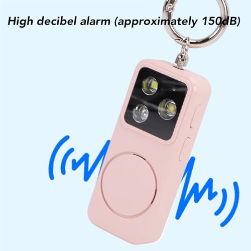 GOWENIC Personal Safety Alarm for Girls Women, 150dB Loud Alarm with LED Light, Comes with Anti Lost Keychain, Gifts for Women, Girls, Students, Night Running (Pink) - color: Pink