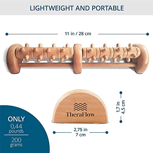 TheraFlow Foot Massager for Plantar Fasciitis Relief - Reflexology Foot Massager for Neuropathy and Foot Pain | Feet Massager for Pain Relief and Circulation - Plantar Fasciitis Roller