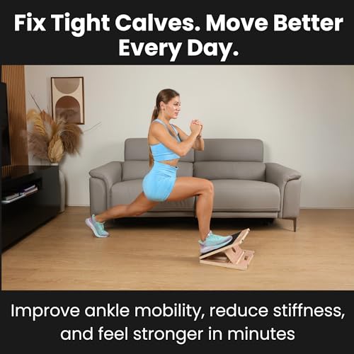 Swara 12.6″ Wooden Slant Board for Calf Stretching & Exercise (Board only) - size: 12.6 Inch