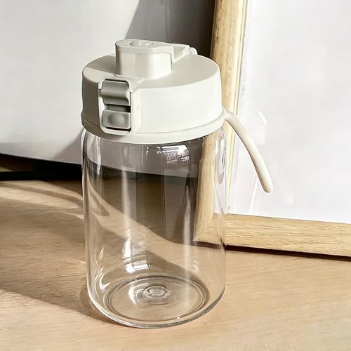 Clear Sports Water Bottle, Leak Proof Re-Usable Flip Top Plastic Drinks Bottles for Outdoor Sports, Office, Gym, Cycling - Clear 13.5 oz - size: 13.5 Ounces