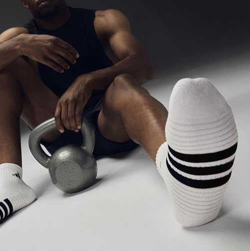 adidas Men's Cushioned Socks 3 Pairs - color: Black/Onix Grey/White/3.0/Quarter, size: X-Large, style: Quarter