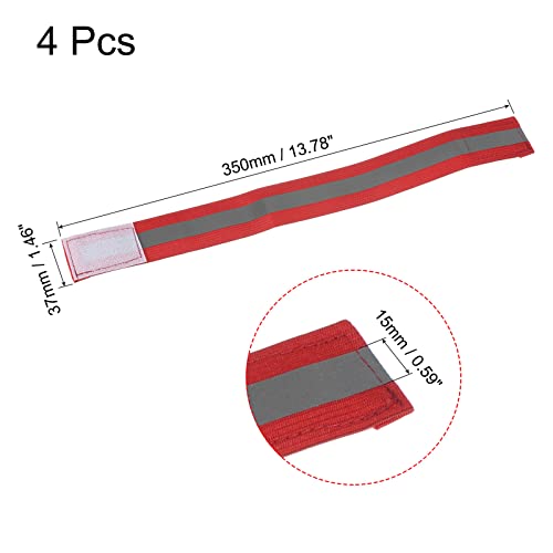 MECCANIXITY Reflective Bands for Arm Wrist Ankle - color: Red