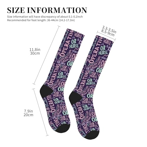 FREEHOTU Compression Knee High Socks for Women/Men Circulation 15-20 Mmhg - color: Nurse