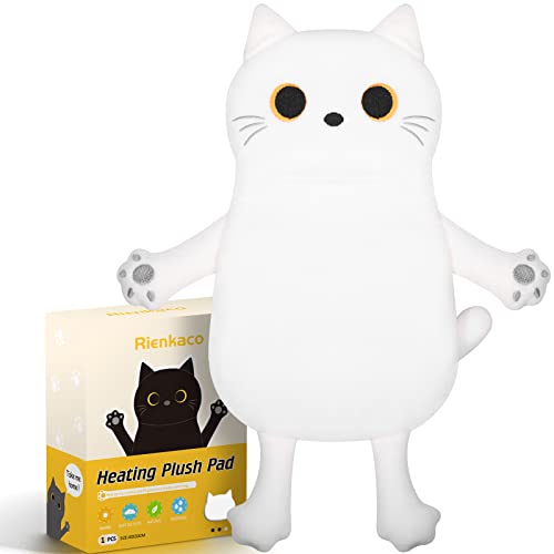 Microwave Heating Pad for Period Cramps Pain Relief, 16"×12", White Cat - size: White Cat