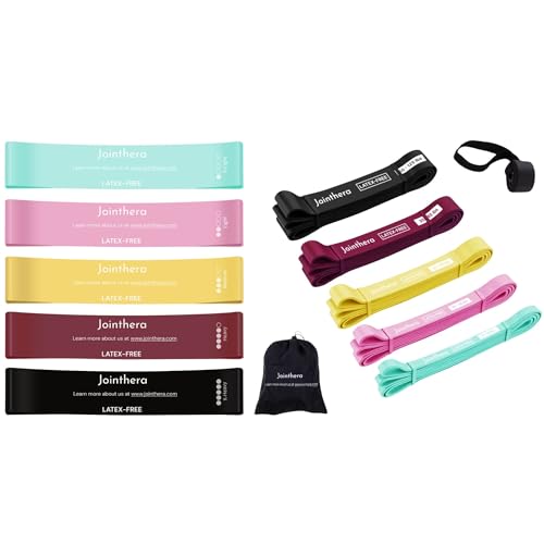 Latex Free Resistance Bands Bundle – Mini Loop + Pull Up Bands